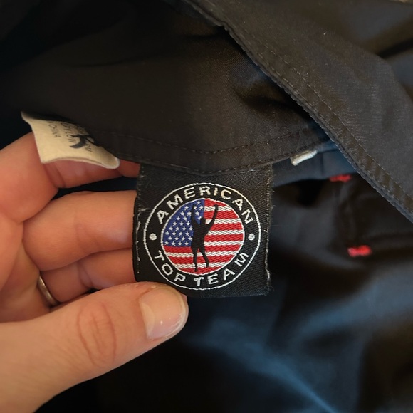 American top team red and black boxing shorts with Velcro - Picture 5 of 5